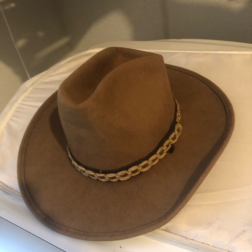 Brown Cowboy Hat with Braided Band- $80 or $65 w/offer 967